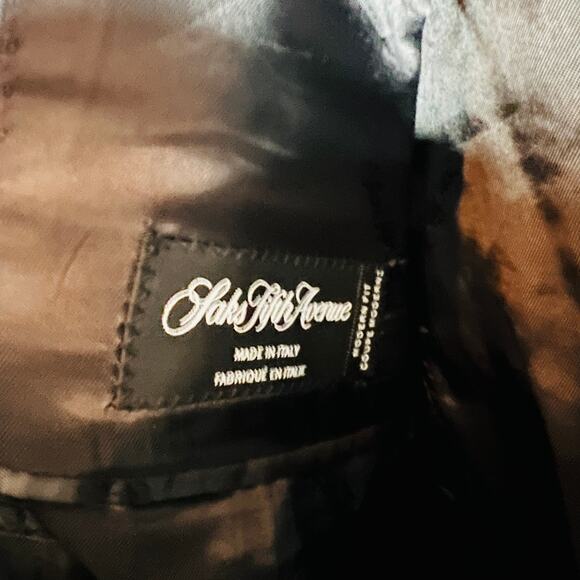 Zegna Saks Fifth Avenue Suit Jacket Blazer 2 Button Pinstripe Formal - 42 - Picture 6 of 8